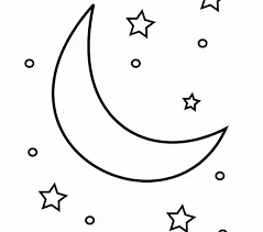 Mewarnai gambar bintang dan bulan. Mewarnai Gambar Bulan Bintang Matahari