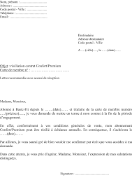 Abonnement modele lettre de resiliation. Exemple Lettre Arret Salle De Sport Le Meilleur Exemple