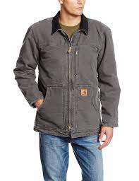 I bought a bigger coat this time to fit the hood right over my hardhat. Carhartt Men S Ridge Coat Sherpa Lined Sandstone C61 Luck In Me