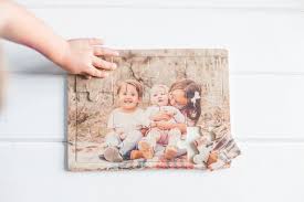 Presented in plain or printed tin or recycled satin bag; Wooden Photo Puzzles Print On Wood Photobarn