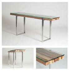 Electronics Cars Fashion Collectibles Coupons And More Wood Glass Stainless Steel Legs Console Table