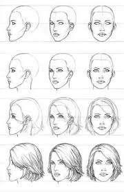 Black And White Profile Pictures Drawing Black And White Sketch Of A Female Face Frontal And Profile Drawing How To Draw A Girl Short Hair Drawing Tutorial Face Female Face Drawing Profile Drawing