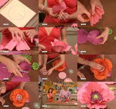 Fabriquer des fleurs en papier. Tendance Deco Mariage Fleurs Geantes En Papier Diy Fleur Papier Fleurs Geantes Fleurs En Papier