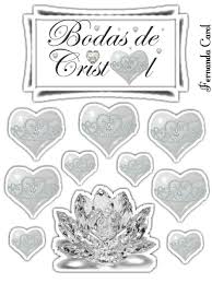 Tabela de bodas de casamento, presentes para aniversário de casamento e ideias para comemorar bodas a dois ou com a presença de amigos próximos. Topper Bodas De Cristal 15 Anos Bolo Com Plaquinhas Bolo Romantico Para Namorado Bodas De Cristal