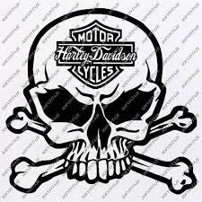 Harley Davidson Svg File Harley Davidson Svg Design Clipart Tattoo For Motorcycle Harley Davitson Png Vector Graphics Svg For Cricut For Silhouette Svg Eps Skull Stencil Svg Design Harley Davidson