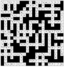 Math crossword puzzles with answers. Crossword Puzzle