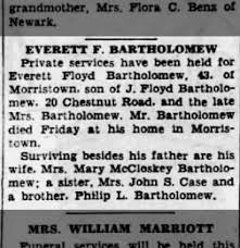 Obituary for Everett Floyd BARTHOLOMEW (Aged 43)
