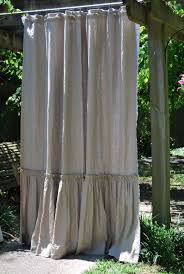 74x96 Phoebe Style Shower Curtain In Flax Linen Farmhouse Shower Curtain Farmhouse Shower Designer Shower Curtains