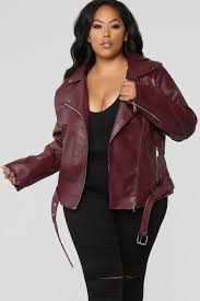 Araxie Vegan Leather Jacket Wine Fashion Nova Plus Size Fashion Nova Plus Fashion Nova Outfits