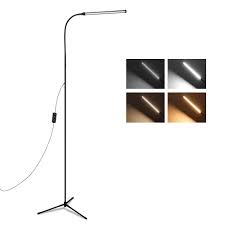 Uk Led Floor Lamp Desk Modern Standard Reading Light Bedroom Lighting Adjustable Ebay