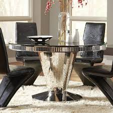 Barzini Round Dining Table Glass Round Dining Table Dining Room Design Dining Room Chairs