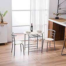 5.0 out of 5 stars. Amazon Com Eblse 3 Piece Dining Table Set Compact Breakfast Round Table And Chair Set Best Sp Round Table And Chairs Dining Room Table Set Bistro Table Set