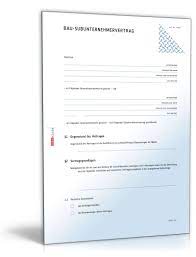 Nebenabrede zum bauvertrag muster / kopieren sie die vorlage einfach in ein leeres textdokument und tragen sie ihre eigenen daten ein, bevor sie die datei ausdrucken und unten unterschreiben. Subunternehmervertrag Bau Rechtssicheres Muster Zum Download