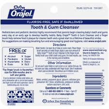 Oragel or some type of vaseline works best. Orajel Baby Fruity Fun Tooth Gum Cleanser 0 7 Oz Fry S Food Stores