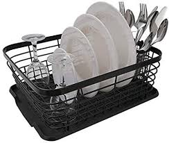 Check spelling or type a new query. Amazon Com Esylife Kitchen Dish Drainer Drying Rack With Drip Tray And Full Mesh Silverware Storage Basket Kitchen Dish Drainers Dish Drainers Kitchen Dishes