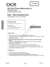 Ocr As Further Mathematics A Y531 Sam Ocr As Further Mathematics A Y531 Sam Pdf Pdf4pro