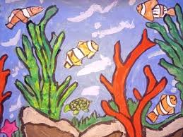 Ocean coral reef acrylic painting tutorial live beginner. Underwater Painting With Oil Paints