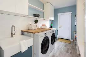 Here at rubber flooring inc we everything from cheap rolled vinyl flooring to non slip designer interlocking floor tiles that work in laundry rooms, mud rooms, entry ways, etc. Basement Laundry Room Ideas Design Guide Designing Idea