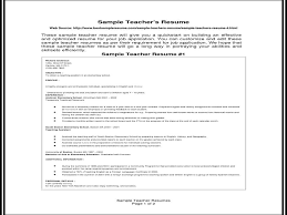 Experienced Teacher Resume Louiesportsmouth Com