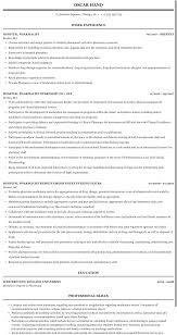 Cariculum vitae objective for pharmacist. Hospital Pharmacist Resume Sample Mintresume