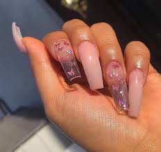 Black And Purple Butterfly Nails Pink Butterfly Nails Cute Acrylic Nails Long Acrylic Nails Best Acrylic Nails