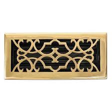 Copper is another form of metal that is used on decorative air vent covers. Victorian Polished Brass Floor Register Return Air Grill Accessories