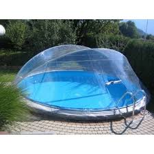 Cabrio Dome Uberdachung Pool Abdeckung Fur Stahlmantel Rundbecken Esta Poolshop Cabrio Dome Pooluberdachung Poolabdeckung