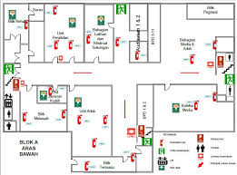 Lantai untuk mencari jalan keluar (udara bersih masih boleh di peroleh di paras 1 kaki dari lantai) iii. Pelan Lantai Pusat Pengurusan Wakaf Zakat Dan Endowmen Wazan