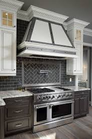 Charcoal Gray Subway Tile This Interglass Shimmer Ceramic Tile Was The Perfect Choice For This B Kitchen Backsplash Designs Best Kitchen Cabinets Chic Kitchen