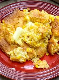 Add cream corn and whole kernel corn with juice and mix. Jiffy Corn Pudding Back To My Southern Roots