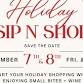 Holiday Sip N' Shop event image
