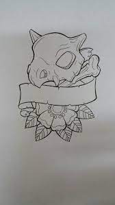 Cubone Pokemon Pokemon Tattoo Tattoo Design Drawings Gamer Tattoos