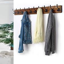 Looking for a good deal on coat rack wall? Dseap Coat Rack Wall Mounted 10 Hooks 38 1 4 Long Heavy Duty Wooden Wall Coat Hanger Coat Hook For Clothes Hat Jacket Clothing Natural Black Pricepulse