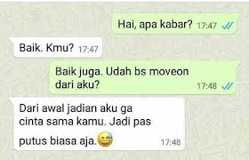We did not find results for: Kocak 10 Balasan Chat Lucu Dari Mantan Bikin Auto Nyesel Mutusin