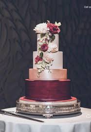 Wedding Cakes In North Lanarkshire Scotland In 2020 Rose Gold Wedding Cakes Wedding Cake Roses Gold And Burgundy Wedding