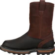 Rocky Elements Block Steel Toe Waterproof Pull On Work Boot In 2020 Pull On Work Boots Wedge Work Boots Boots