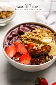 Acai Smoothie Bowl Easy Homemade Recipe Joyous Apron Recipe In 2020 Breakfast Fruit Smoothie Recipes Homemade Acai Bowl Acai Bowls Recipe