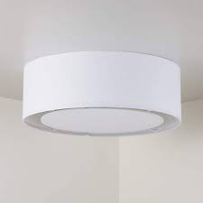 Led 35w, 22w, 18w, 15w ceiling flush mount hardwired light fixture 6000k brightest 5000k daylight cool 4000k white 3000k warm white, lifetime 50000 hours, ul of canada certified (same as csa and etl of canada certifications), 120v home office bedroom kitchen bathroom stairs hallway dining living room garage shop White Drum Shade Flush Mount Reviews Crate And Barrel Canada