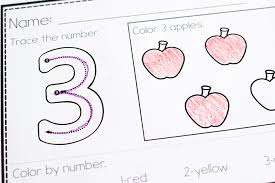 free color by number color worksheets for 0 10