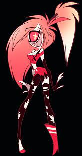 She has blonde hair, with pink and white accents, a large ponytail, and wears a large amount of mascara. Cherri Bomb Hazbin Hotel Wiki Fandom