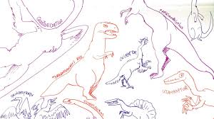 Leer deze 8 dino's te tekenen met dit sjabloon. Stage Van Vera De Koning In60seconds