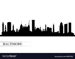 Black And White Denver Skyline Silhouette Baltimore City Skyline Silhouette Background Vector Image On Vectorstock City Skyline Silhouette Baltimore City Skyline Silhouette