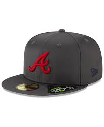 New Era Atlanta Braves Recycled 59fifty Fitted Cap Graphite Fitted Caps New Era Fitted Hats