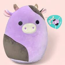 Squishmallow Plush Toy 8 Alexie the Cow - Unicorn & Punkboi UK