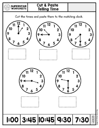 telling time worksheets superstar worksheets
