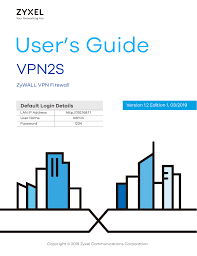 Zyxel Vpn2s Vpn Firewall User S Guide Manualzz