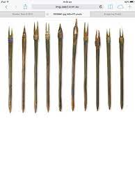 When aboriginal men made spears they would use fire to straighten the the tip of the spear. Australian Aboriginal Spears Stone Age People Indigenous Art Aboriginal
