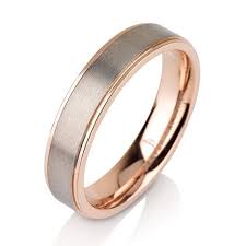 Rare Titanium Brushed Rose Gold Titanium Wedding Ring Plated Band 5mm Rose Gold Mens Wedding Band Titanium Wedding Rings Rose Gold Titanium