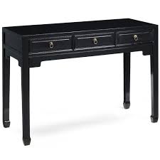 Chinese Scholar S Desk Oriental Console Table In Dark Elm Or Black Lacquer From Shimu With Images Chinese Furniture Black Desk Furniture