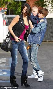 Teen Stars Justin Bieber And Selena Gomez Look Exhausted As They Babysit For A Second Day In A Row
